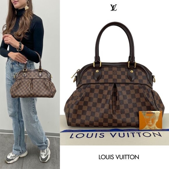 Louis Vuitton Damier Ebene Trevi PM Satchel Shoulder Handbag - Picture 2 of 13